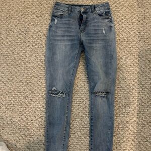 Aeropostale Light Blue Distressed Skinny Jeans